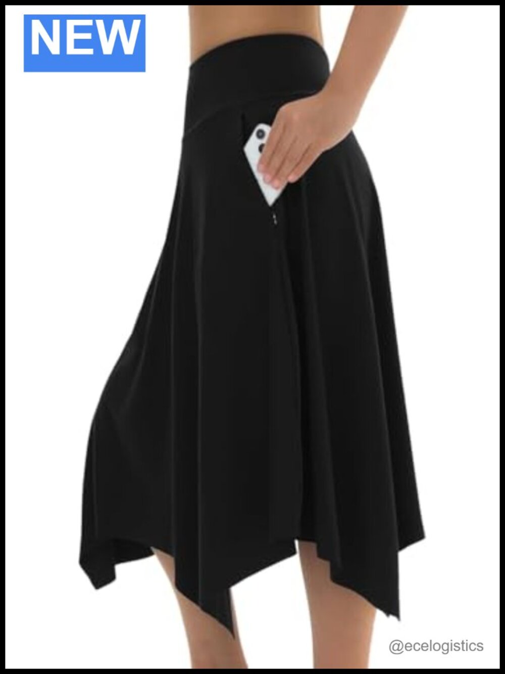 Women's Knee Length Skorts with Pockets, Plus Size High Waisted Tennis Golf